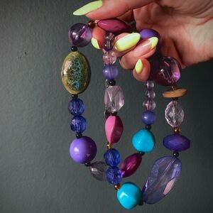 Vintage Boho Beaded Statement Necklace